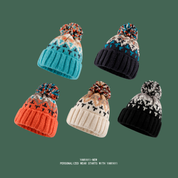 Wholesale Winter Caps: Custom Colorful Pom Pom Beanie for Women