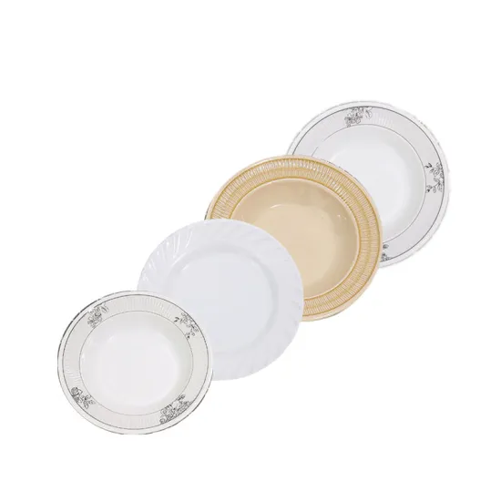 Wholesale Dinnerware Sets Melamine Plates home use plastic plates white plate 9inch round melamine dishes