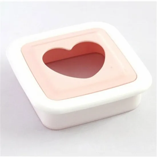 plastic square heart Shaped Easy Sandwich Maker Bread Mold Mould Stamp Cutter