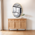 Elliptical shaped decorative wall mirror