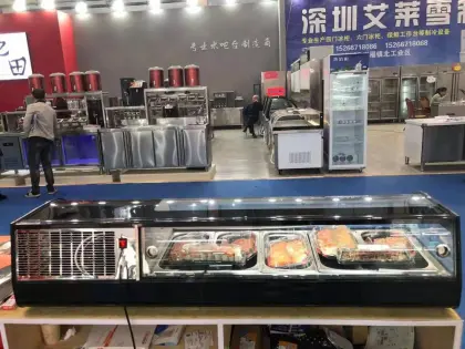 hoshizaki sushi cooler counter top sushi display freezer