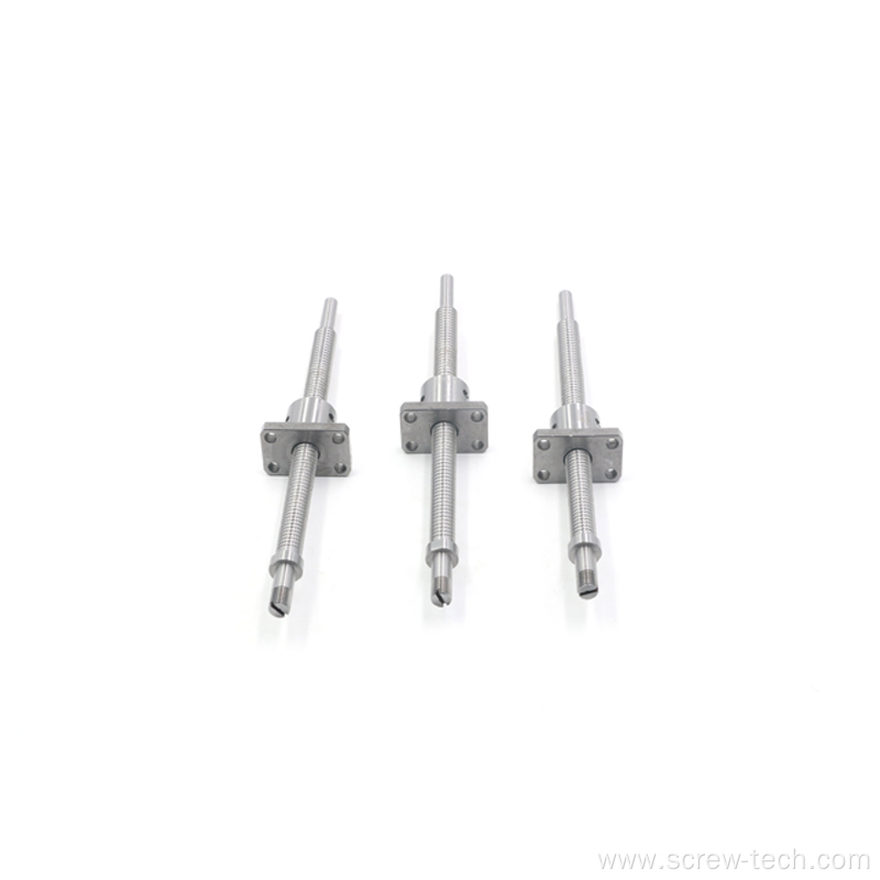 Ball screw 1002 with bi-directional thread and double nut