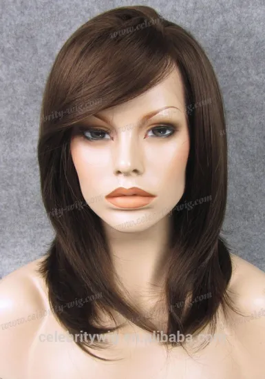 Hot selling Straight texture natural brown color synthetic lace front wigs Wholesale Price cosplay wig affordable price