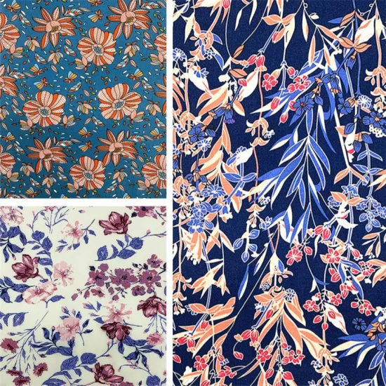 Wholesale Floral Printing Rayon Material Summer Dress Fabric