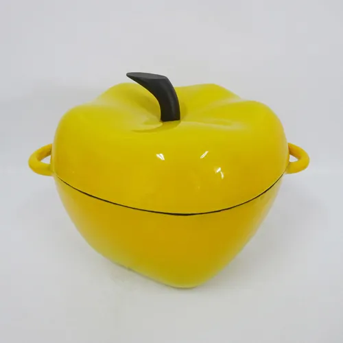 Enamel cast iron pumpkin shape pot
