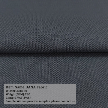 High Quality Low Price Custom Color Knitted DANA Fabric 280GSM 97% Polyester 3% Spandex