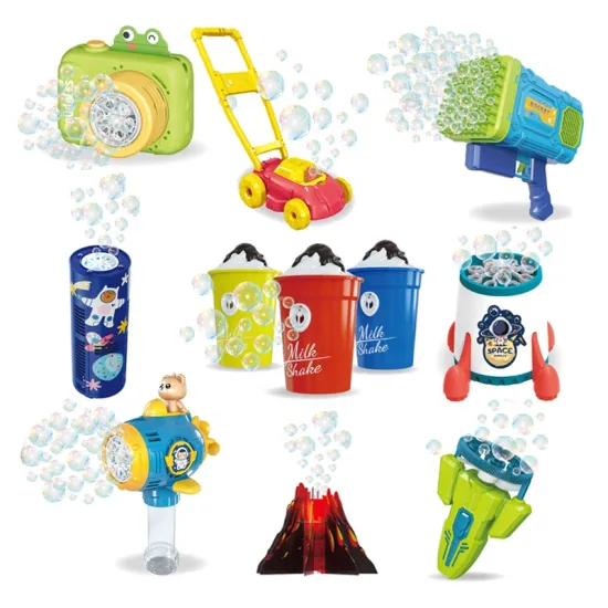 Cute Volcano Shaped Automatic Blowing Bubble Machine for Kids