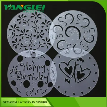 8Inch Cake Decorating Stencils, Spray Mould, Fondant Decorating Sugarcraft Mold, Set of 3