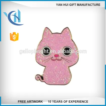 custom metal enamel ribbon pin badge
