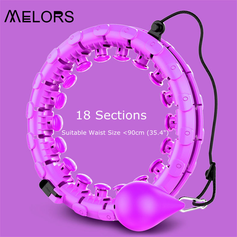 Обруч Melors Hula 18 секций фиолетовый