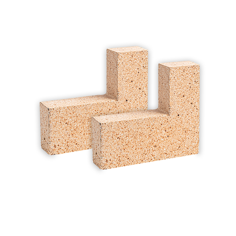 Shaped L refractory bricks white