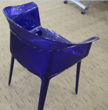 Blue heavy duty transparent acrylic chair