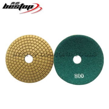 4 Inch Round Convex Diamond Buffing Pads for Wet Polishing - OEM Customizable for Marble, Granite, Stone, Concrete