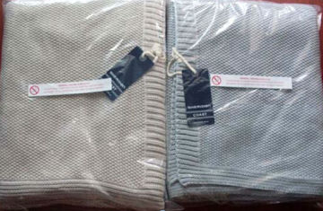 100% Cotton Knitted Weave Throw Blanket