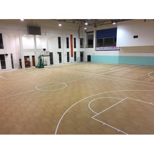 Piso esportivo de tapete de basquete em PVC interno