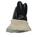 Black pvc dipped gloves oil resistant working glove