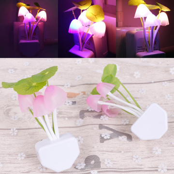 Creative Sensor Night Light Mushroom LED Lamp Romantic Colorful Home Decor EU/US Plug New