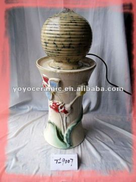 flower vase ceramic tabletop fountain