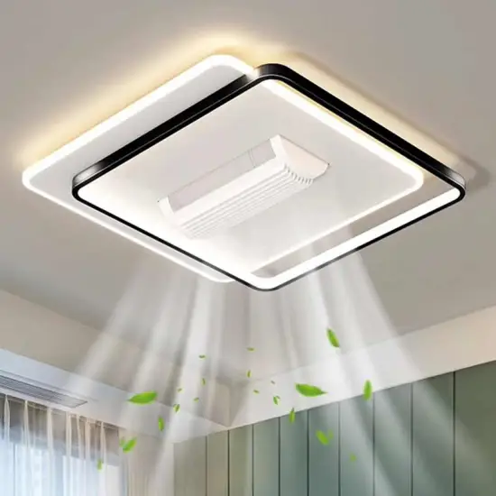 Integrated Ceiling Fan Light with Quiet Bladeless Technology: Modern, Simple, and Intelligent Design