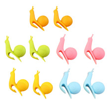 10 PCS Cute Snail Shape Silicone Tea Bag Holder Cup Mug Hanging Tool Tea Tools Randome Color Gift Set