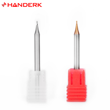 2-Flute Micro Flat End Square Nose Milling Cutter - HANDEK Custom HRC60 Solid Carbide Tools for CNC Machine