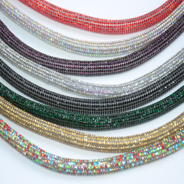 Customizable WHATSTONE Crystal Tube Trim Collection: Glass Rhinestones, Chains, and Cords for DIY Fashion Projects