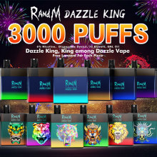 Randm Dazzle King 3000puffs يمكن التخلص منها