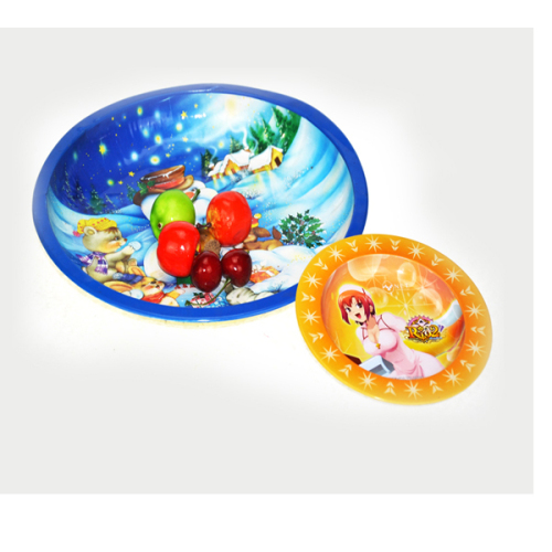 100% food grade round lunch tray