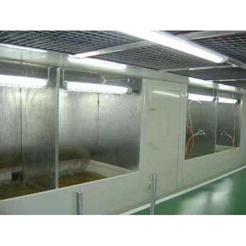 semi automatic spray paint booth
