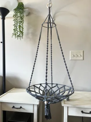 BODI Macrame Hanging Halo Pet Hammock Bed