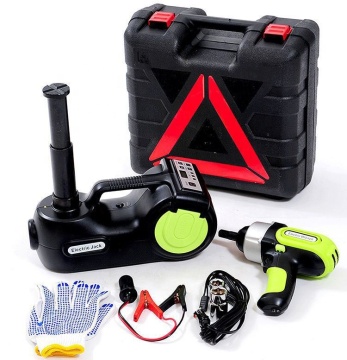 Portable Car Lift Jack Set: Hydraulic Air Inflatable Floor Jack with Impact Wrench, Tire Gauge, and Air Pump