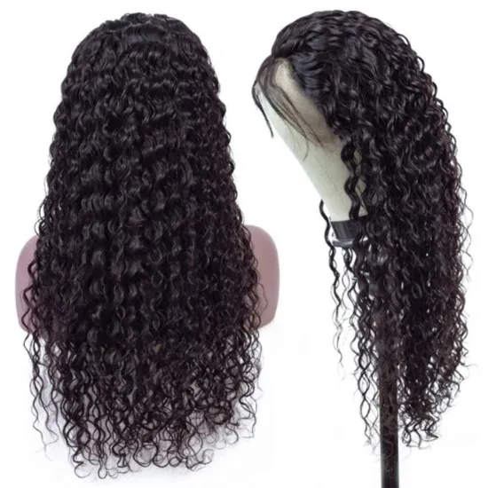 36 Inch Brazilian Virgin Hair 100 Percent Water Wave HD Lace Frontal Wig Peruvian Waterwave Wig Deep Curly Wave Human Hair Wig