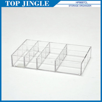 Small 12 Way Clear Acrylic Rectangle Shape Storage Organizer