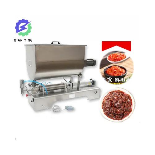 Automatic Cosmetic Cream and Chili Thick Sauce Filling Machine - Stirring Tomato Sauce Filler" 

However, considering the specific focus of the terms provided, a more fitting title might be:

"Automatic Chili Thick Sauce and Tomato Sauce Filling Machine w