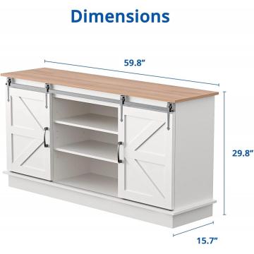 farmhouse TV Stands with Storage Cabinet