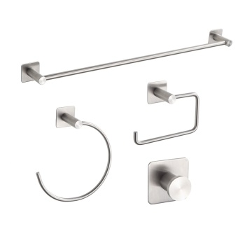 Stainless Steel 4 Piece Bathroom Accessory Set by Manufacturer