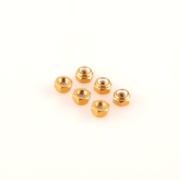 Colorful aluminum flange nylon lock nut