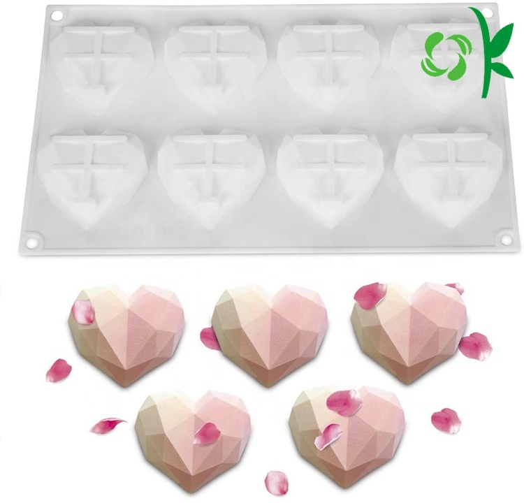 Custom Heart Shape Silicone Cake Chocolate DIY Mold