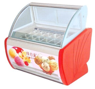 Curved glass Ice-cream showcase