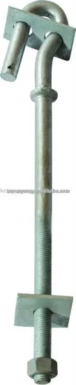 power pole hook bolt assembly fastener link accessories hot-dip galvanized forging pressing parts tower tension guy wire fitting