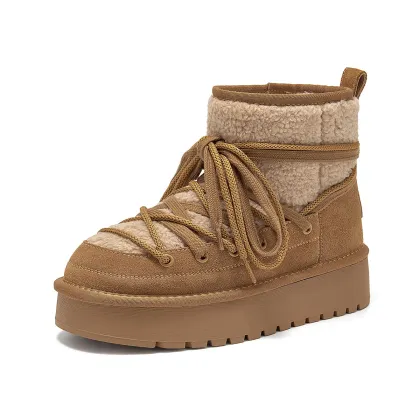 Women's snow boots, non-slip thick-soled winter ankle boots