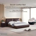 Design moderno e lussuoso della struttura del letto in pelle