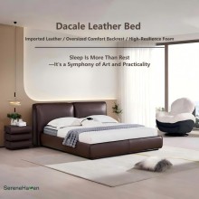 현대적인 고급 가죽 침대 프레임 디자인