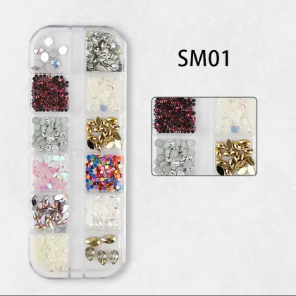 Shiny Diamond Nail Rhinestones for Nail Art and Manicure Decoration