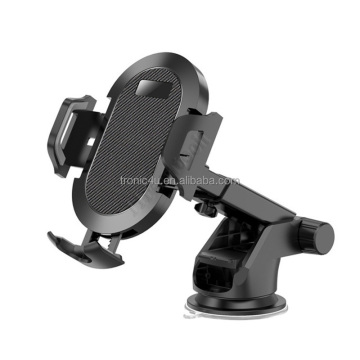 Universal Rearview Mirror Cell Phone Holder with 360° Rotation, Adjustable Telescopic Arm and Secure Mounting for Car Dashboard