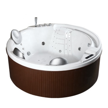 Modern Circular White Smart Bathtub with WhirlpoolMassage for Indoor Surfing