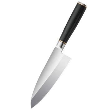 JHY 7 inch Fish Knife with 5Cr15Mov Stainless Steel Blade and Wooden Handle - Sharp Cutting Tool for Fishing and Kitchen Use
