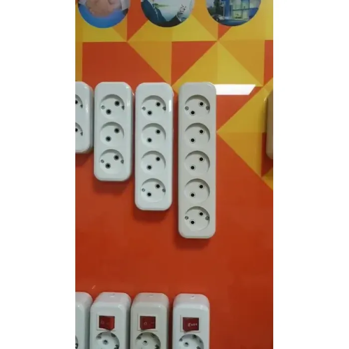 4-контактная удлинительная розетка европейского типа (E8004)