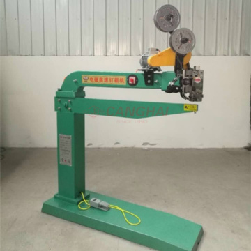 Semiautomatic cardboard carton box stitching machine