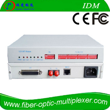 E1 to V.35 fiber optic converter support SNMP webmaster